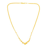 22K Yellow Gold Ball-Bead Exquisite Necklace