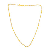 22K Yellow Gold Pearl-Bead Eye-catching Necklace