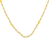 22K Yellow Gold Pearl-Bead Eye-catching Necklace