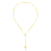 22K Yellow Gold Religious Cross Artistic Necklace