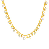 22K Yellow Gold Pearl-Bead Classic Necklace