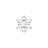 18k Yellow Gold Shape Elegant Diamond Nose Pin with Screwback of Carat: 0.09