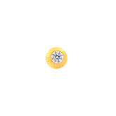 22K Yellow Gold Cubic Zirconia Small Classic Nose Pin with Screwback with gold weight of 0.22g
