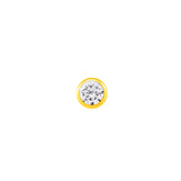 22K Yellow Gold Cubic Zirconia Large Chic Nose Pin with Screwback with gold weight of 0.19g