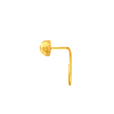 22K Yellow Gold Small Geometric Nose Pin with Wire with gold weight of 0.22g