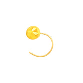 22K Yellow Gold Extra Small Geometric Nose Pin with Wire with gold weight of 0.19g