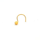 22K Yellow Gold Extra Small Geometric Nose Pin with Wire with gold weight of 0.19g