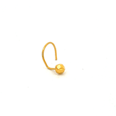 22K Yellow Gold Extra Small Geometric Nose Pin with Wire with gold weight of 0.19g
