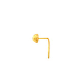22K Yellow Gold Extra Small Geometric Nose Pin with Wire with gold weight of 0.16g