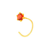 22K Yellow Gold Assorted Small Orange Nose Pin with Wire with gold weight of 0.16g