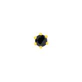 22K Yellow Gold Assorted Small Black Nose Pin with Screwback with gold weight of 0.21g