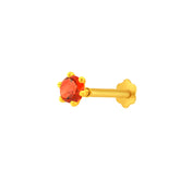 22K Yellow Gold Assorted Small Orange Nose Pin with Screwback with gold weight of 0.21g