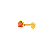 22K Yellow Gold Assorted Small Orange Nose Pin with Screwback with gold weight of 0.18g