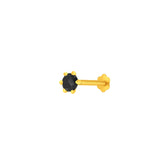 22K Yellow Gold Assorted Small Black Nose Pin with Screwback with gold weight of 0.18g