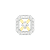 18k Yellow Gold Round Brilliant Cut Artistic Diamond Nose Pin with Screwback of 0.06 Carat