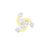 18k Yellow Gold Round Brilliant Cut Graceful Diamond Nose Pin with Screwback of 0.05 Carat