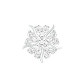 18k White Gold Round Brilliant Cut Eye-catching Diamond Nose Pin with Screwback of 0.09 Carat