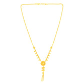 22K Yellow Gold Fancy Dangler Contemporary Necklace and Earring Set