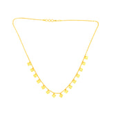22K Yellow Gold Charm Dangler Intricate Necklace and Earring Set