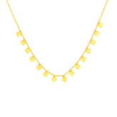22K Yellow Gold Charm Dangler Intricate Necklace and Earring Set