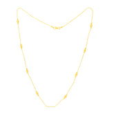 22K Yellow Gold Beads Dainty Necklace