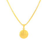 22K Yellow Gold Classy Small Pendant with gold weight of 0.8g