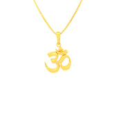 22K Yellow Gold Religious Om Large Pendant with gold weight of 3.42g