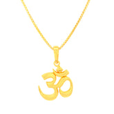 22K Yellow Gold Religious Om Large Pendant with gold weight of 3.42g