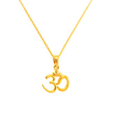 22k Yellow Gold Om Religious Small Pendant with gold weight of 1.74g