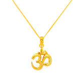 22k Yellow Gold Om Religious Small Pendant with gold weight of 1.86g