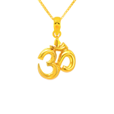 22k Yellow Gold Om Religious Small Pendants with gold weight of 1.86g