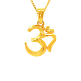 22k Yellow Gold Om Religious Medium Pendants with gold weight of 3.48g