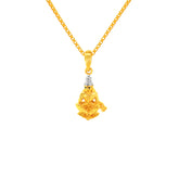 22K Gold Two Tone Shiva Pendant