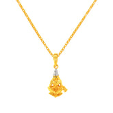 22k Yellow Gold Religious Parvati Small Pendant with gold weight of 2.93g