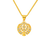 22k Yellow Gold Religious Khanda Medium Pendants with gold weight of 5.44g