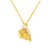 22k Yellow Gold Religious Sai Baba Medium Pendants with gold weight of 9.15g