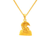 22k Yellow Gold Religious Ganesh Medium Pendants with gold weight of 6.21g