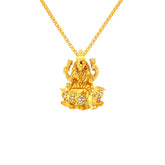 22K Yellow Gold Religious Lakshmi Small Pendants with gold weight of 3.56g