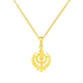 22K Yellow Gold Religious Khanda Large Pendant with gold weight of 3.86g