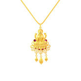 22K Yellow Gold Religious Lakshmi Large Pendant with gold weight of 6.24g