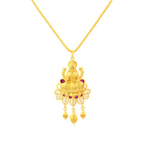 22K Yellow Gold Religious Lakshmi Large Pendant with gold weight of 6.24g