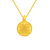 22K Yellow Gold Religious Lakshmi Medium Pendants with gold weight of 4g