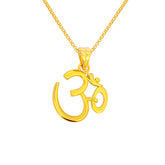 22K Yellow Gold Religious Om Medium Pendants with gold weight of 2.62g