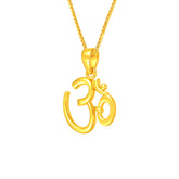 22K Yellow Gold Religious Om Medium Pendants with gold weight of 2.62g