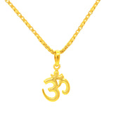 22K Yellow Gold Religious Om Medium Pendants with gold weight of 1.48g
