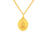 22K Gold Reversible Krishna and OM Oblong Pendant