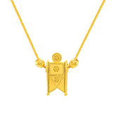 22K Gold 3-Piece Thali Pendant