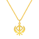 22K Gold Religious Khanda Sikh Pendant