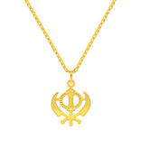 22K Gold Religious Khanda Sikh Pendant
