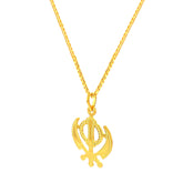 22K Gold Religious Khanda Sikh Pendant